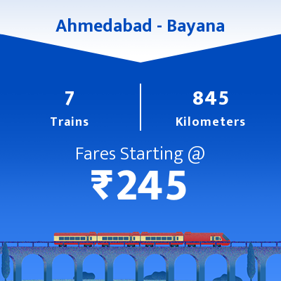 Ahmedabad To Bayana Trains